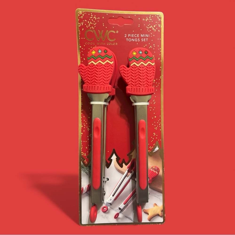 CWC Red Mini Mitten Tongs Set - Picture 3 of 4